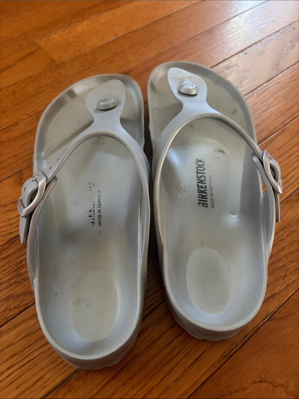 Birkenstock Women's Gizeh EVA Thong Sandal in Light Gray